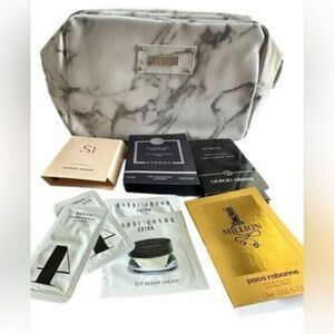 NWT JOICO Makeup Bag w/6 Samples Giorgio Armani; Bobby Brown; 2 Million
